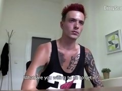 DIRTY SCOUT 141 -  Tattooed Punk Gets A Good Sum Of Cash To Get Ass Fucked By An Agent