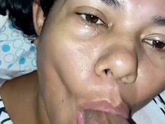 Naomi sucks balls deep throat