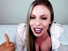 Busty model Britney Amber knows how to pleasure her wet pussy