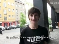 CZECH HUNTER 356  -  Innocent Twinks Get Paid To Have A  Threesome For The First Time