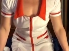(Photograph Slideshow) MILF surprises me in her new Nurse Costume & strips it off. Happy Halloween !