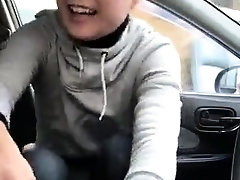 Amateur Japanese wife delivers a great blowjob in the car