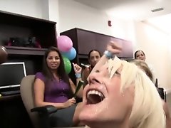 Ring toss office win chance to eat cock