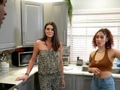FFM threesome with cock hungry Kira Perez Abby Somers. HD video