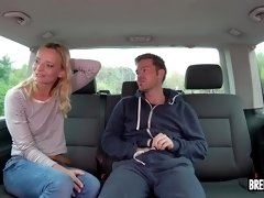 Hardcore fucking in the car with skinny blonde amateur who loves riding