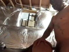 couple making her cum with her slutty mask on watching her fuck herself