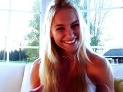 Homemade video of solo cutie Proxy Paige stuffin her asshole