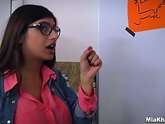 One Arab girl teaches another the proper way to suck a cock