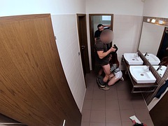 HUNT4K. Beautiful redhead fucked by a stranger in the bathroom in front of her boyfriend