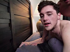 Gay stud filled ass with hard cock by nympho gay men