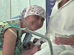 Ugly granny rough fisted by her doctor