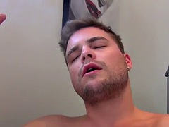 Hot guy smokes and masturbates furiously before cumming