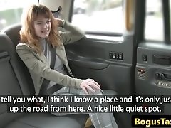 Redhead euro licks taxi drivers asshole