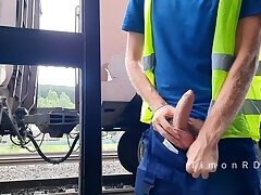 railway worker timonrdd found a used rubber with added