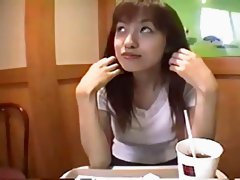 Asian girl with soft body gets picked up, sucks, fucks and gets fingered